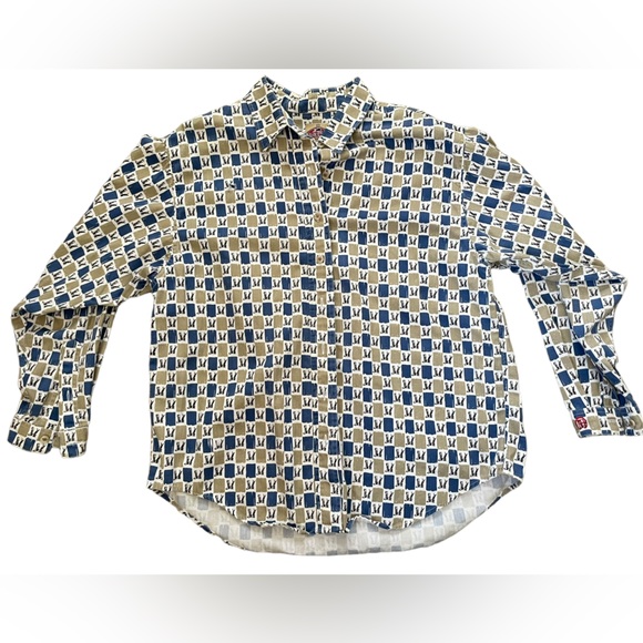 Barn Fly Western Rodeo Ranch Farm Country Cowgirl Boot Checkered Button Up Shirt - Picture 1 of 4